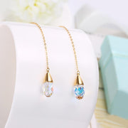 Sterling Silver Earring with  Crystals