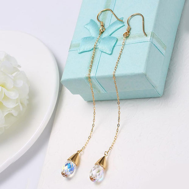 Sterling Silver Earring with  Crystals