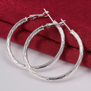 Classic Hoop Earring in 18K White Gold Plated