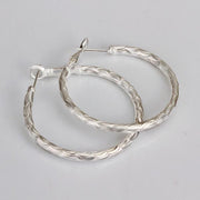 Classic Hoop Earring in 18K White Gold Plated