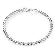 Small Ball Pearl 18K White Gold Plated Bracelet