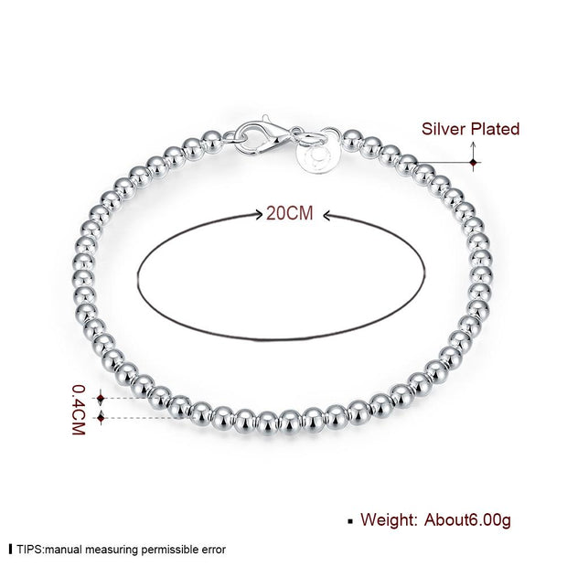 Small Ball Pearl 18K White Gold Plated Bracelet