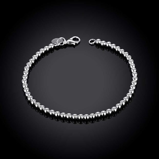 Small Ball Pearl 18K White Gold Plated Bracelet