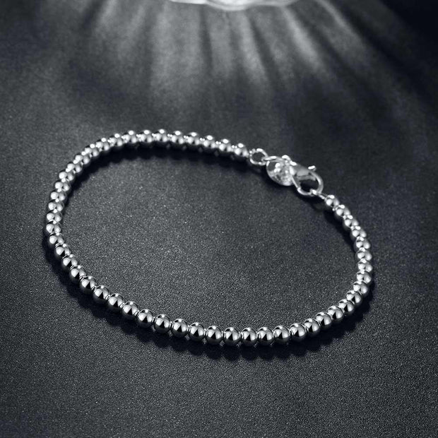 Small Ball Pearl 18K White Gold Plated Bracelet