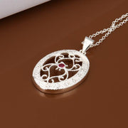Isabella Necklace in 18K White Gold Plated with  Crystals