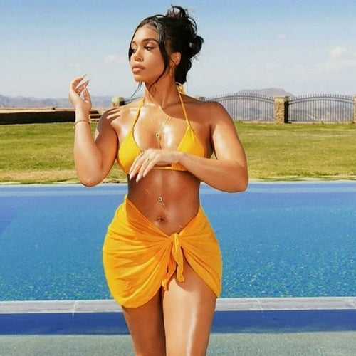 3 Piece Bikini Set Sexy Summer Beach Swimsuit