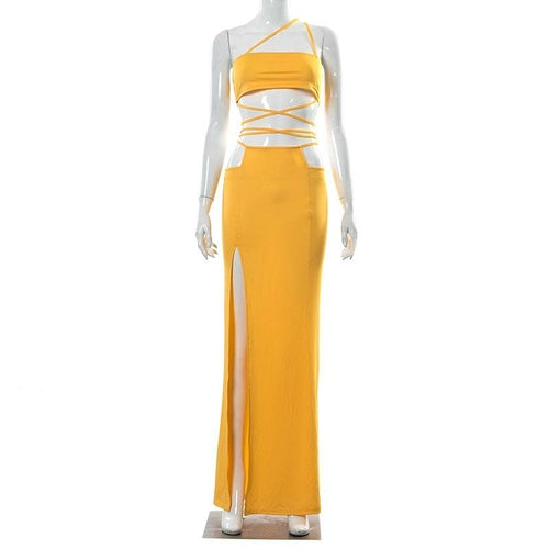 Sexy Two Piece Set Women High Dresses
