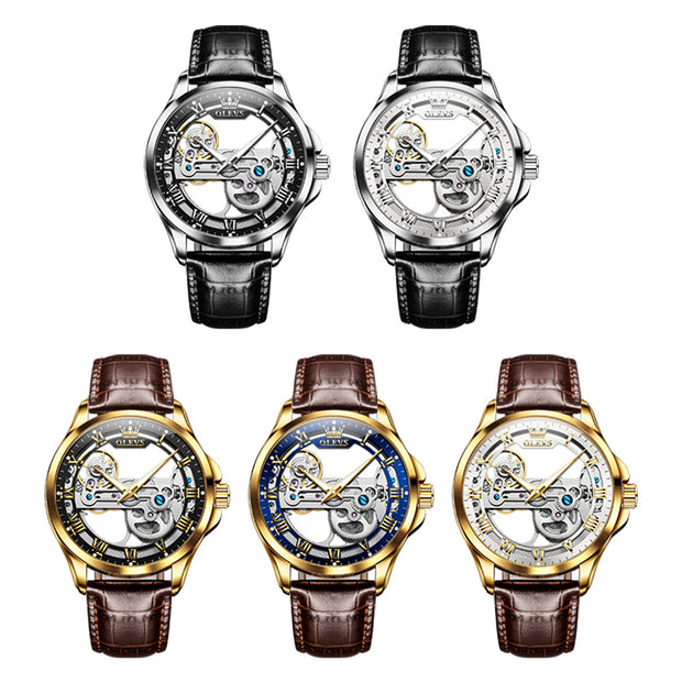 Olevs Luxury Men Watches New Automatic Mechanical Wristwatch