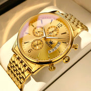 OLEVS Men's Watch Waterproof Luminous Wrist watch Quartz Stainless