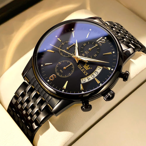 OLEVS Men's Watch Waterproof Luminous Wrist watch Quartz Stainless