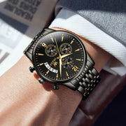 OLEVS Men's Watch Waterproof Luminous Wrist watch Quartz Stainless