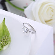 Sterling Silver Adjustable Ring with  Crystals