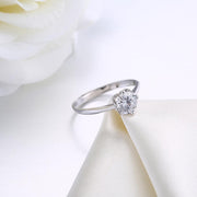 Sterling Silver Adjustable Ring with  Crystals