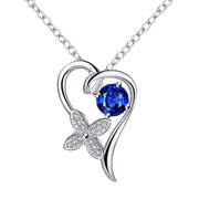 Aix les Bains Necklace in 18K White Gold Plated made with  Crystals