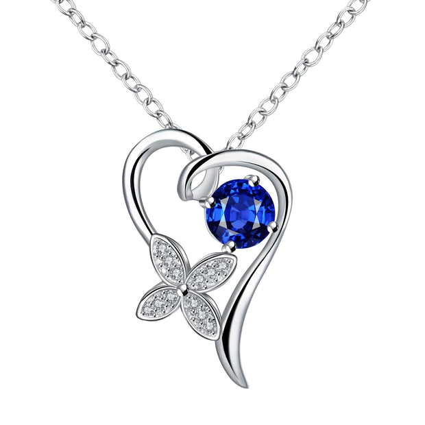 Aix les Bains Necklace in 18K White Gold Plated made with  Crystals