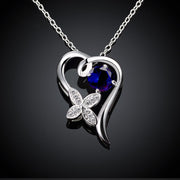 Aix les Bains Necklace in 18K White Gold Plated made with  Crystals