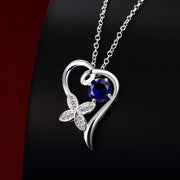 Aix les Bains Necklace in 18K White Gold Plated made with  Crystals