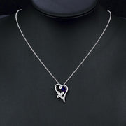 Aix les Bains Necklace in 18K White Gold Plated made with  Crystals