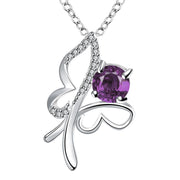 Annecy Necklace in 18K White Gold Plated made with  Crystals