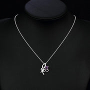 Annecy Necklace in 18K White Gold Plated made with  Crystals