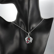 Douai Necklace in 18K White Gold Plated made with  Crystals