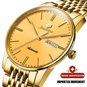 JSDUN Gold Men Automatic Mechanical Watch