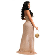 Adogirl Sequins Christmas Party Dress