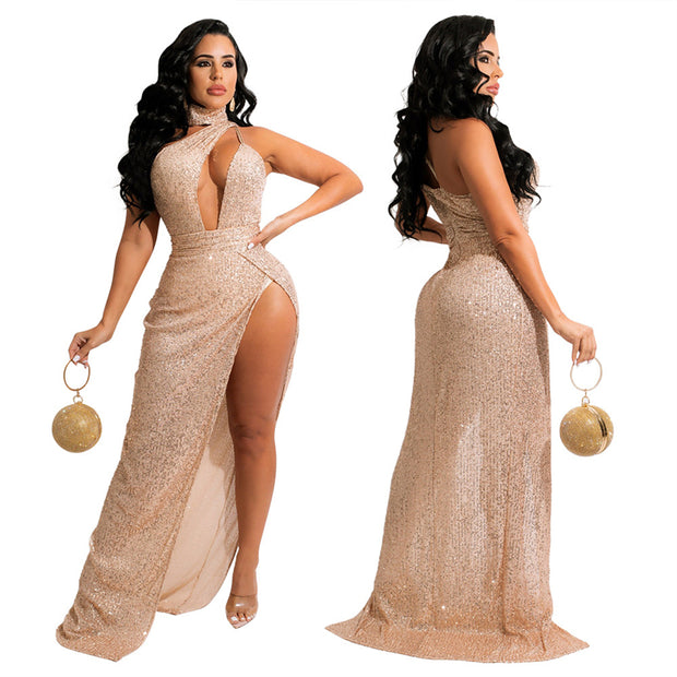 Adogirl Sequins Christmas Party Dress