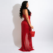 Adogirl Sequins Christmas Party Dress