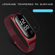 Rose Gold Stainless Steel Dress LED Quartz Bracelet Watch